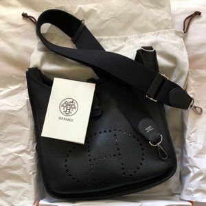 HERMES Clemence Evelyne III PM Noir Black